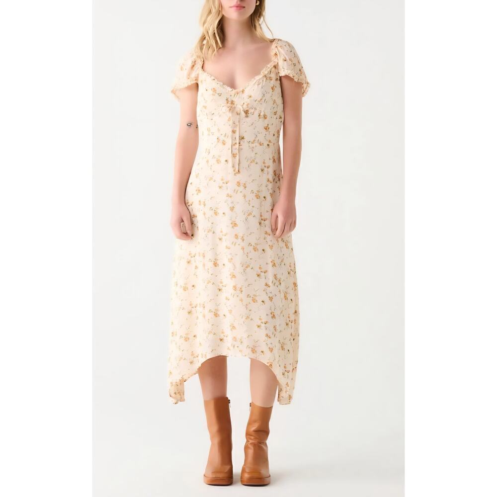 Dex Sweatheart Floral Boho Smocked Midi Sundress medium.
